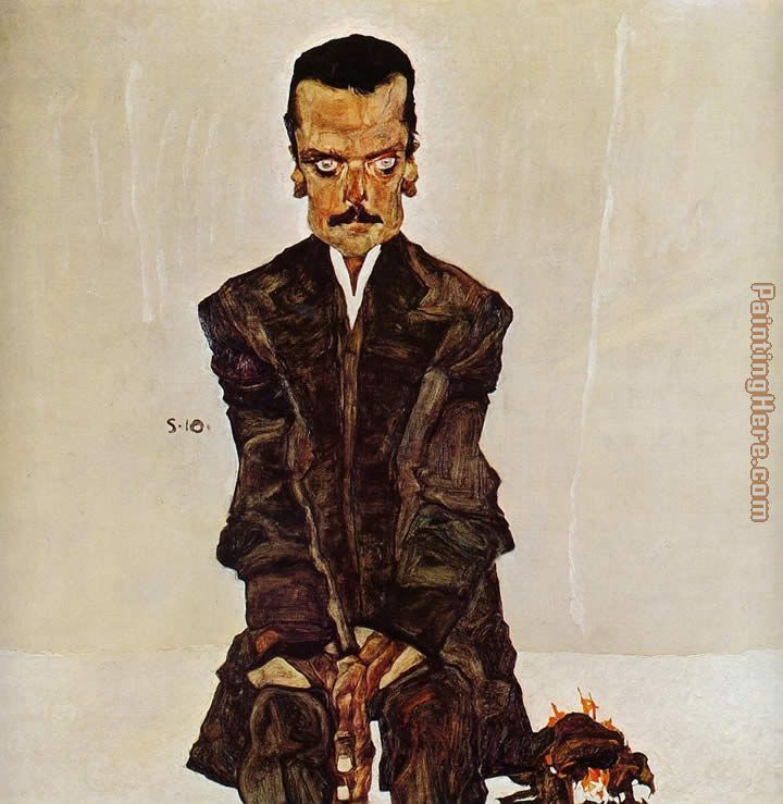 Portrait of the Publisher Eduard Kismack painting - Egon Schiele Portrait of the Publisher Eduard Kismack art painting